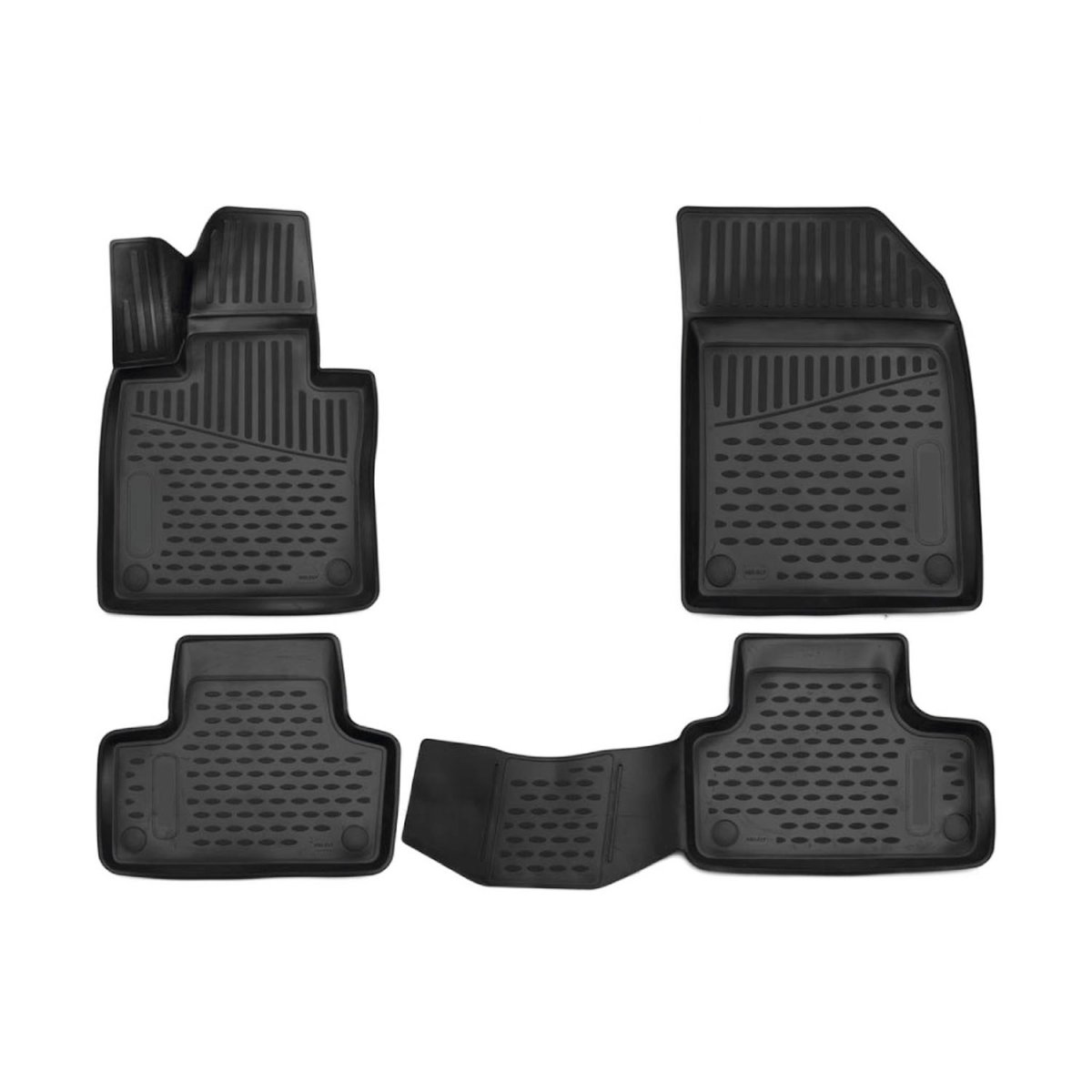 Volvo XC60 Floor Mats - Omac - Rubber TPE 4 Pcs - Black - 2018-2025